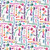 Clothworks Fabrics Celebrate! White Party Words