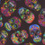 Timeless Treasures Fabrics Day of the Dead Family Album Black Sugar Skulls