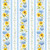 Wilmington Prints Bees & Blooms Danhui Nai Blue Yellow White Floral Stripe