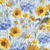 Wilmington Prints Bees & Blooms Danhui Nai Blue Yellow Flowers Hydrangea Daisies