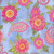 Wilmington Prints Paisley Punch Danielle Leone Blue Sunflowers Daisies and Paisleys Allover