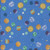 Clothworks Fabrics Blast Off! Planets Blue
