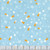 Clothworks Fabrics Blast Off! Glow in the Dark Stars Aqua