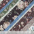 Studio E Fabrics Art Of Midnight Black Cream Multi Width Diagonal Floral Stripe