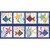 Blank Quilting Fabrics Along The Coast Navy Blue Fish and Seaweed Blocks