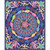 Blank Quilting Fabrics Along The Coast Navy Blue Mandala and Fish Panel - 36 Inch