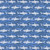 Andover Makower Fabrics Deep Blue Sea Navy Blue Sharks