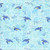 Andover Makower Fabrics Deep Blue Sea White Sea Turtles