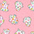 Moda Fabrics Fab Boo Lous Me and My Sister Designs Dancing Ghosts Candy Pink Pink