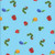 Andover Fabrics The Very Hungry Caterpillar Snack Time Light Blue Caterpillar Fruits Vegetables