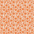 Marcus Fabrics Aunt Grace Goes Scrappy Judie Rothermel Orange Garden, a vibrant floral fabric pattern with orange flowers of varying sizes on a cream background.