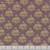 Marcus Fabrics Lavender & Lace Dawn Heese Purple Bouquet, fabric with a floral pattern featuring lavender and beige flowers with green leaves on a purple background.