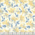 Marcus Fabrics Middleboro Road Suzi Smith Cream Floral Branches fabric, soft cream background with light blue and yellow floral and branch pattern.