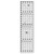 This 6-1/2 inch x 24-1/2 inch rectangle ruler features easy-to-read black and white markings printed in 1 inch grids marked in 1/8 inch and 1/4 inch increments.