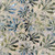 Timeless Treasures Fabrics Tonga Batiks Juniper Sage Large Fan Leaves, batik fabric with a pattern of large fan-shaped leaves in shades of green, blue, and beige.