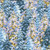 Timeless Treasures Fabrics Christmas Eve Dona Gelsinger Snowy Pine Trees Icicle, fabric pattern featuring snow-covered pine trees, golden icicles, and a festive winter scene.