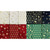 Timeless Treasures Fabrics Christmas Holiday Blenders 12 Fat Quarters Holiday, assortment of festive fabric pieces with gold and Christmas-themed patterns including snowflakes, trees, and swirls.