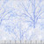 Timeless Treasures Fabrics Ice Winter Scenes Icy Frozen Bare Trees Arctic, fabric with icy blue and white winter scene of bare trees covered in frost.