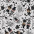 Timeless Treasures Fabrics Pick Your Poison Halloween Costumed Kitties Grey, Halloween-themed fabric featuring cats dressed as witches and skeletons, haunted houses, bats, spiders, and spooky elements in black and grey colors.