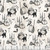 Timeless Treasures Fabrics Pick Your Poison Halloween Black Cats Bats Skulls Gothic Motifs Cream