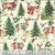 Timeless Treasures Fabrics Rustic Holiday Deer in Sweaters Pine Trees Cream