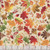 Timeless Treasures Fabrics Harvest Fall Cream Green Brown Tossed Fall Leaves, fabric featuring a pattern of colorful autumn leaves and berries on a cream background.