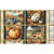 Wilmington Prints Glorious Fall Nancy Mink Fall Pumpkins Placemat Panel Brown Cream Orange Blue