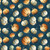 Wilmington Prints Glorious Fall Nancy Mink Tossed Pumpkins Blue, seasonal pumpkin pattern with various pumpkins on a blue background.