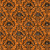 Wilmington Prints Midnight Hauntings Michael Davis Pumpkin Damask Orange