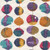 Hamilton Fabrics Zest Rainbow Embroidered Paint Can Tops Linen