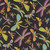 Timeless Treasures Fabrics Dragonfly M1 Black Assorted Dragonflies with Metallic Highlights, a fabric with colorful dragonfly patterns and metallic accents on a black background.