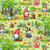 Timeless Treasures Fabrics Hippie Gnomes in the Garden Green