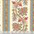 Andover Fabrics Holbrook by Max & Louise Blue Jacobean Floral Stripe, close-up of intricate floral and stripe pattern in pink, blue, and beige hues on fabric. Andover Fabrics Holbrook by Max & Louise Blue Jacobean Floral Stripe, close-up of intricate floral and stripe pattern in pink, blue, and beige hues on fabric.