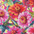 FreeSpirit Fabrics Festival by Odile Bailloeul Zinnias Pink