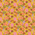 FreeSpirit Fabrics Floral Fiesta by Mia Charro Daisy Delight Marigold, vibrant floral fabric pattern with pink, orange, purple flowers and green leaves on a yellow background.