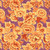 FreeSpirit Fabrics From the Archives by Kaffe Fassett Floral with Dots Plum, a vibrant textile featuring large yellow and orange floral patterns with leaves on a purple background with polka dots.