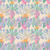 FreeSpirit Fabrics From the Archives by Kaffe Fassett Chard Pastel, colorful botanical pattern with pastel shades of pink, purple, green, orange, and blue in an intricate, repeating design.