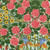 FreeSpirit Fabrics Bedford Park by William Morris Campanula Seaglass 108 Inch Wide Quilt Back, colorful floral pattern with pink roses, yellow, blue, and orange flowers, green leaves, and intricate vine details.