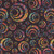 Quilting Treasures Fabrics Bedazzled by Dan Morris Black Red Bliue Orange Bulls Eyes