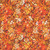 Quilting Treasures Fabrics Bohemian Sunrise by Dan Morris Orange Stained Glass, fabric with stained glass-inspired bohemian sunburst pattern in vibrant orange, yellow, and white hues with black outlines.