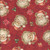 Quilting Treasures Fabrics Holly Jolly by Dan Morris Red Santa Claus Faces Christmas-themed fabric pattern with Santa's face, holly leaves, poinsettias, and Christmas presents.