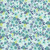 Benartex Fabrics Among the Wildflowers II Shelley Cavanna Primrose Aqua, floral fabric with aqua background featuring teal and dark blue flowers and green leaves.