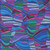 Benartex Fabrics Modern Mushrooms Kate Segal Spyro Stripes Blue Multi