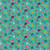 Benartex Fabrics Modern Mushrooms Kate Segal Mini Mod Mushroom Dark Turquoise