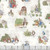 Riley Blake Fabrics Flannel Peter Rabbit & Friends Beatrix Potter Characters Cloud
