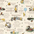Riley Blake Fabrics Winnie the Pooh Main Cream, fabric featuring Winnie the Pooh characters and quotes from Winnie the Pooh in a cream background with illustrations of Pooh, bees, balloons and nature scenes.