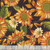 Studio E Fabrics Autumn Fields Art Loft Yellow Gold Sunflowers on Black