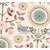 Waverly Fabrics Early Bird Pastel Folk Art Birds