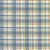 Blank Quilting Fabrics Autumn Vibes Blue Plaid, close-up view of a blue, beige, white, and yellow plaid fabric pattern.