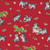 Henry Glass Fabrics A Kitty For Christmas Red Kitties and garland